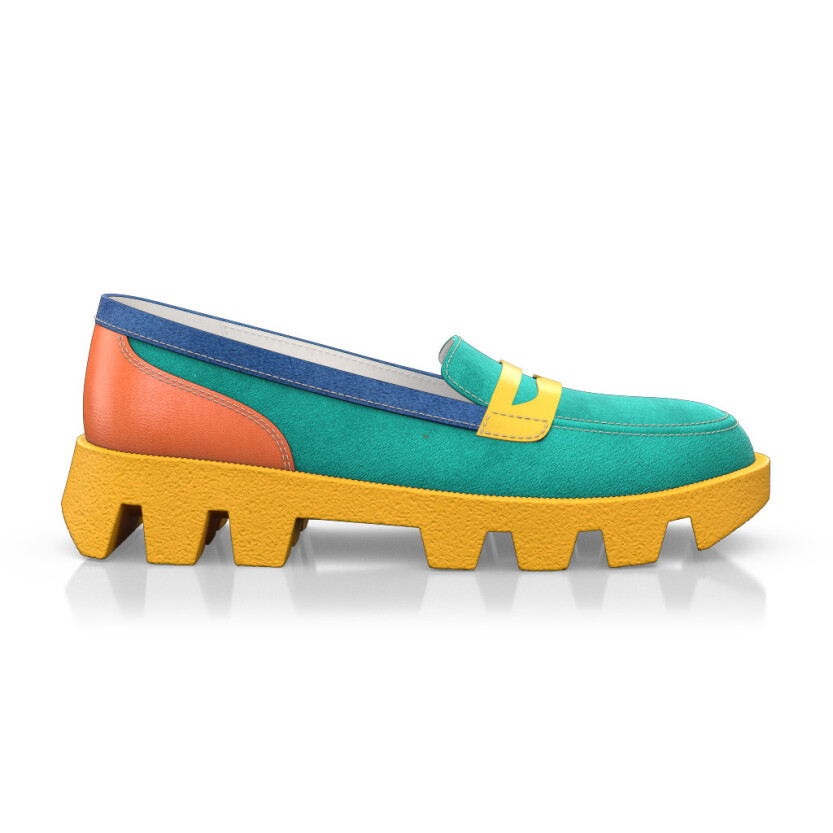 Chaussures à plateforme avec semelle en couleur 33107