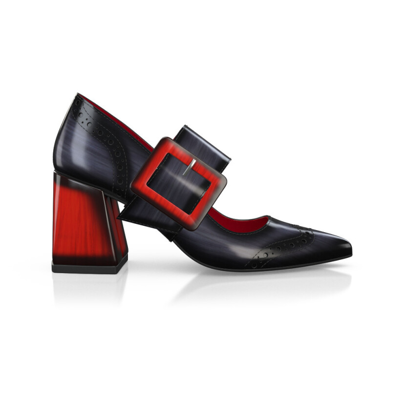 Chaussures à talon bloc de luxe pour femmes 36503