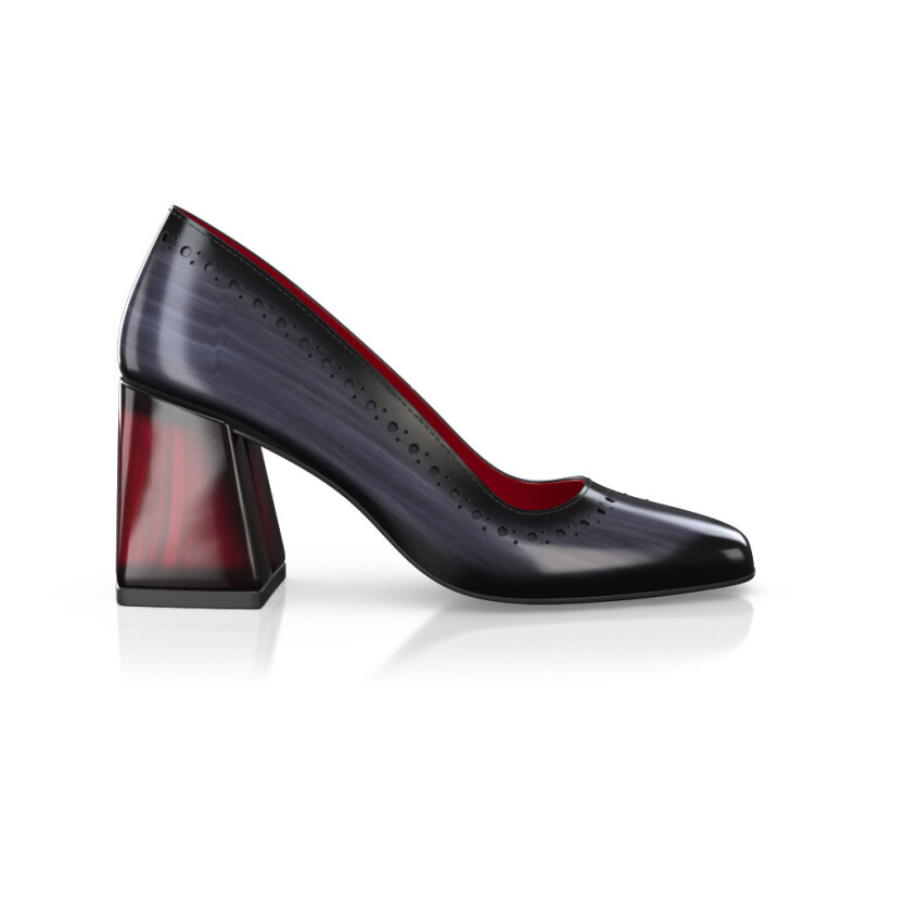 Chaussures à talon bloc de luxe pour femmes 43305