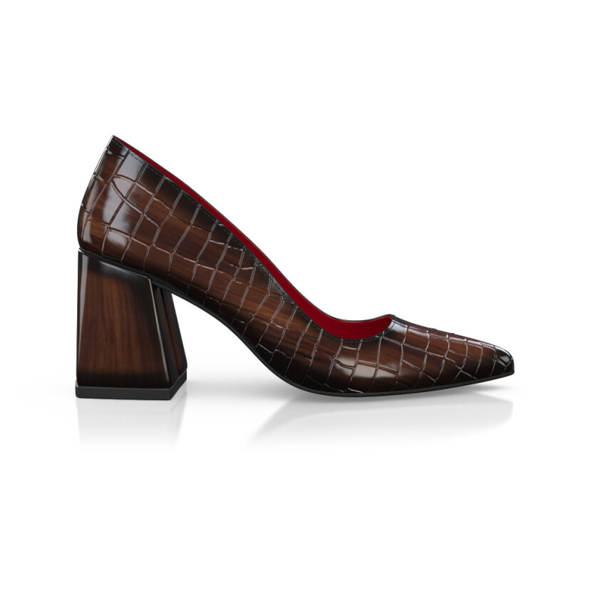 Chaussures à talon bloc de luxe pour femmes 47236