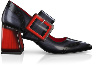 Chaussures à talon bloc de luxe pour femmes 36503