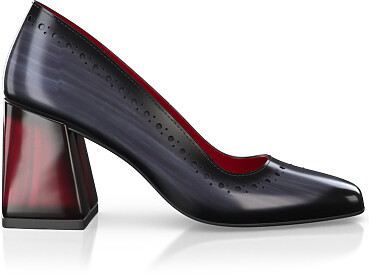 Chaussures à talon bloc de luxe pour femmes 43305
