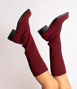 Women's knitted sock boots 1