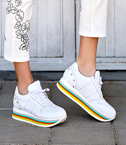 Rainbow color sole sneakers 1