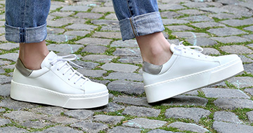Classic white sneakers