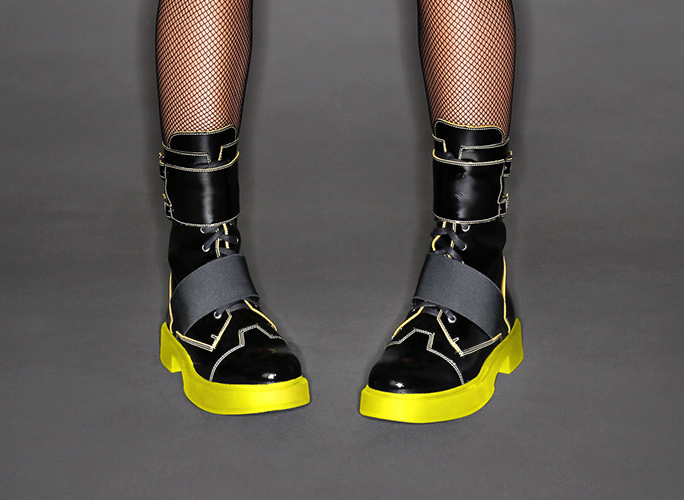 yellow sole ankle boots